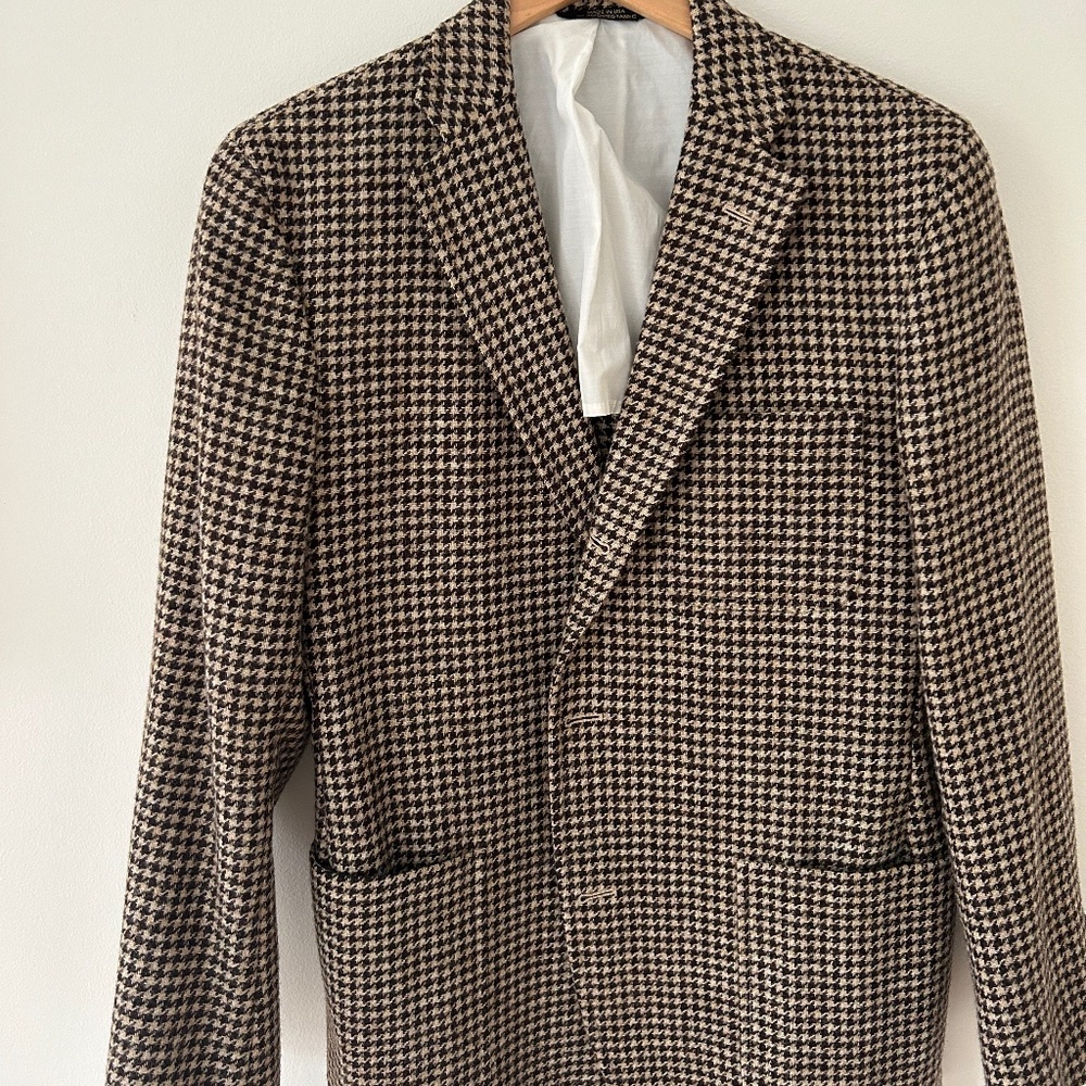 Brown houndstooth Southwick sport jacket 40R